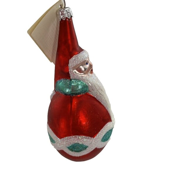 Patricia Breen Ornament Glass Santa Claus Roly Poly Rare Hand Blown Vintage 90's - Picture 4 of 8